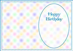 Colourful Dots Happy Birthday Insert Blue