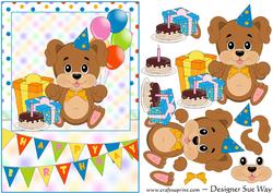 Puppy's Birthday Party Decoupage