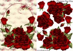 Red Ring of Roses Decoupage