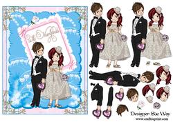 The Newlyweds Large Topper and Decoupage
