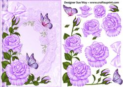 Ring of Lilac Roses Card Front