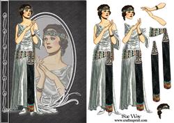 Twenties Jeweled Fashion Reflectionsdecoupage