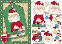 Father Christmas Swinging Tag Card Front