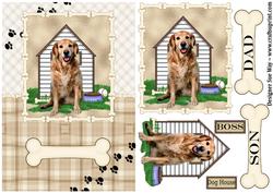 Golden Retriever Dog House Quick Card