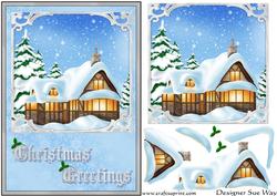 Coming Home for Christmas Card Front and Decoupage