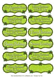 Festive Holly Greeting Tags