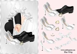 The Wedding Shoes Card Front and Decoupage