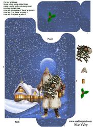 Father Christmas in the Snow Cutlery Wrap