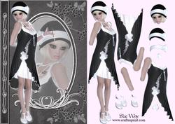 Twenties Flapper Fashion Reflections Decoupage
