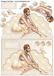 Sitting Pretty Ballerina Envelope Card Front