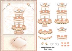 The Wedding Cake Card Front and Decoupage