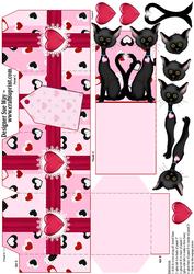 The Love Cats Party Favour Place Setting Gift Box