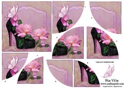 Roses and Butterflys Shoe Curved Spiral Stacker