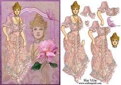 Romantic Victorian Fashion Reflections Card Front