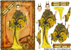 Egyptian Fashion Lady Decoupage