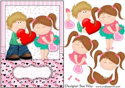 Valentines Love Card Front and Decoupage