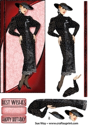 Stylish Water Flow Dress Vintage Fashion Large Topper