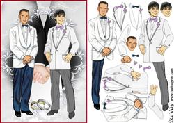 Groom and Groom Wedding Decoupage
