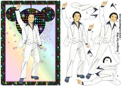 Saturday Night Fever Card Front and Decoupage
