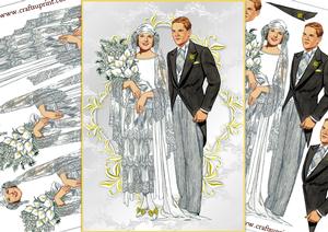 Vintage 20's Bride and Groom Mini Kit