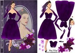 Violet Velvet and Veil Fashion Reflections Card Front