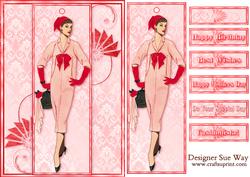 Audrey Hepburn Inspired Fashion Panel Bookmark Card