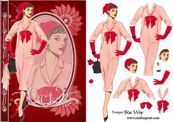 Audrey Hepburn Inspired Fashion Reflections Decoupage