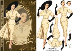 1950's Retro Day Dress Fashion Reflections Card Front