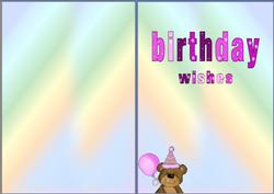 Birthday Bear Insert
