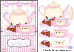Afternoon Tea Card Front and Decoupage