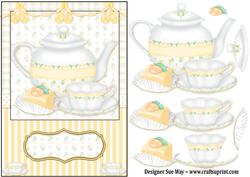 Afternoon Tea in Lemon Card Front and Decoupage