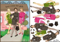 Here Come the Girls Decoupage