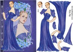 Glitter and Silk Evening Dress Fashion Reflections Decoupage