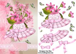 Pretty Hat and Flowers Decoupage