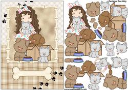 Dog Lover's Puppy Surprise Decoupage