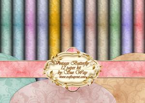 Vintage Butterfly Luxury Backing Paper Kit
