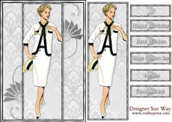 Pin Up in Black and White Fashion Panel Bookmark Card