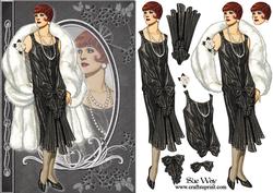 Art Deco Evening Gown Fashion Reflections Decoupage