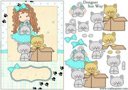 Cat Lover's Kitten Surprise Decoupage