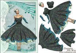 1950's Rock and Roll Beauty Decoupage