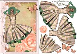 1950's Rose Beauty Decoupage