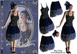 1920's Party Girl Fashion Reflections Decoupage