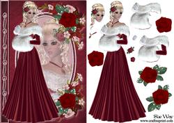 Beautiful Red Rose Fashion Reflections Decoupage