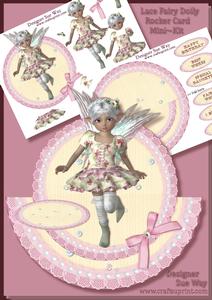 Lace Fairy Doily Rocker Card Topper and Decoupage