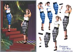 1950's Rock and Roll Ladies Fashion Show Decoupage