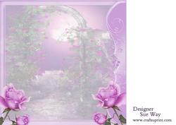 Lilac and Pink Rose 8x8 Square Insert