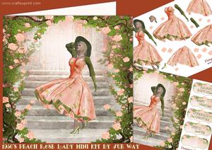 1950's Peach Rose Lady Mini Kit