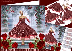 1950's Roses Are Red Lady Mini Kit