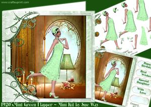 1920's Mint Green Flapper Lady Mini Kit