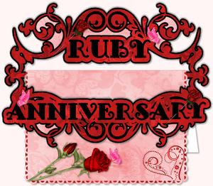 Ruby Anniversary Buckle Card Mini Kit